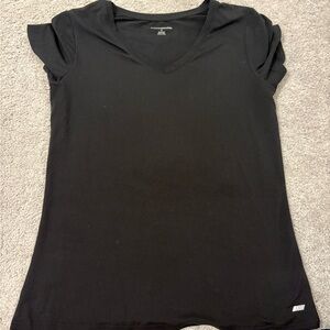 Amazon Essentials Black V-Neck Short Sleeve Tee